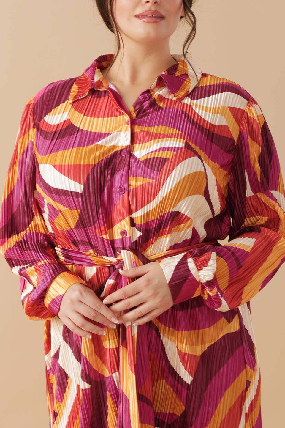 GET ON BOARD WOVEN PLISSE MINI DRESS Flying Tomato